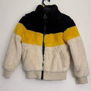 Urban Republic Kids Fleece Jacket - Black, Yellow, Cream